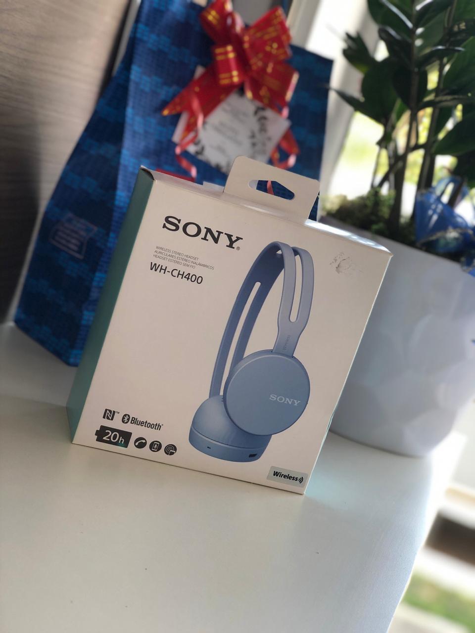 HEADSET VIA BLUETOOTH SONY WH-CH400 - DaCidadeShop