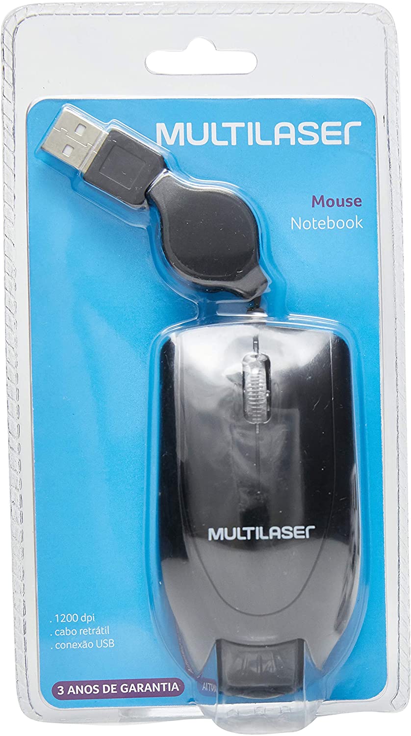 multilaser mouse retratil preto - DaCidadeShop