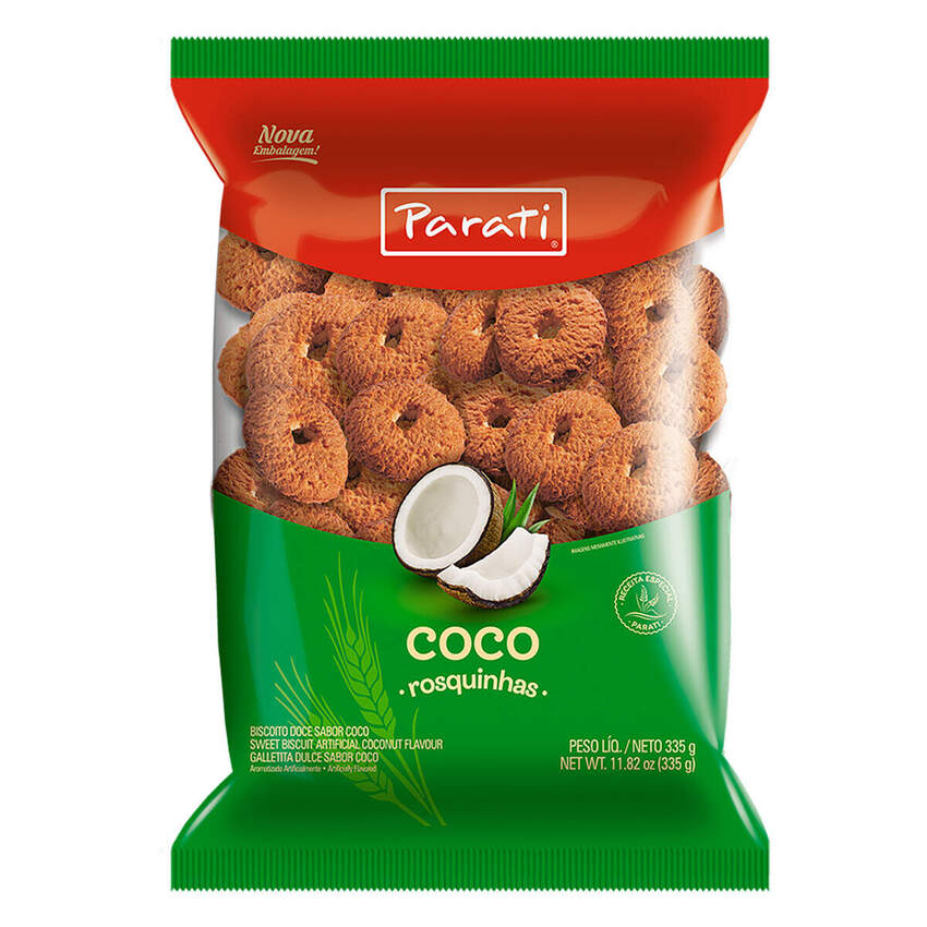 Biscoito rosquinha de coco Parati - DaCidadeShop