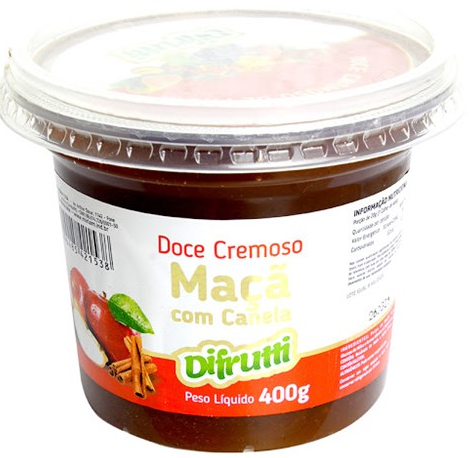 DOCE CREMOSO MAÇA COM CANELA DIFRUTTI 400G - DaCidadeShop