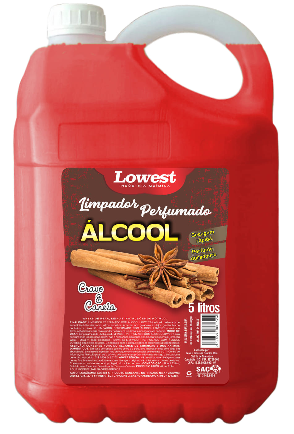 Limpador perfumado álcool  - DaCidadeShop