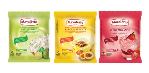 PÓ PARA PREPARO DE SOBREMESA DIVERSOS MAVALÉRIO 100G - DaCidadeShop