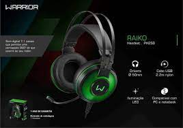 warrior raiko headset ph 259 - DaCidadeShop