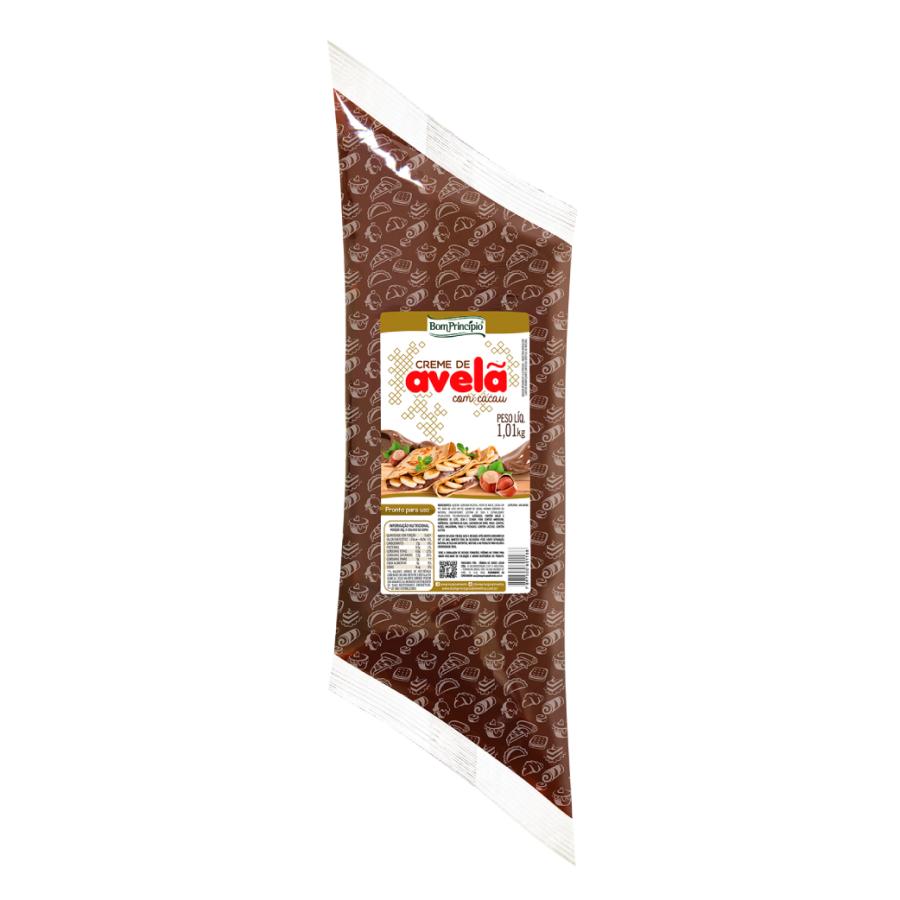 RECHEIO E COBERTURA CREME DE AVELÃ BOM PRINCÍPIO 1,01KG - DaCidadeShop