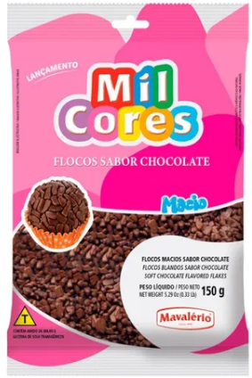 FLOCOS MACIOS SABOR CHOCOLATE 150G - DaCidadeShop