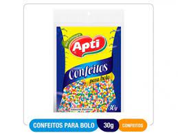 Confeitos para bolo Apti 30 gramas  - DaCidadeShop