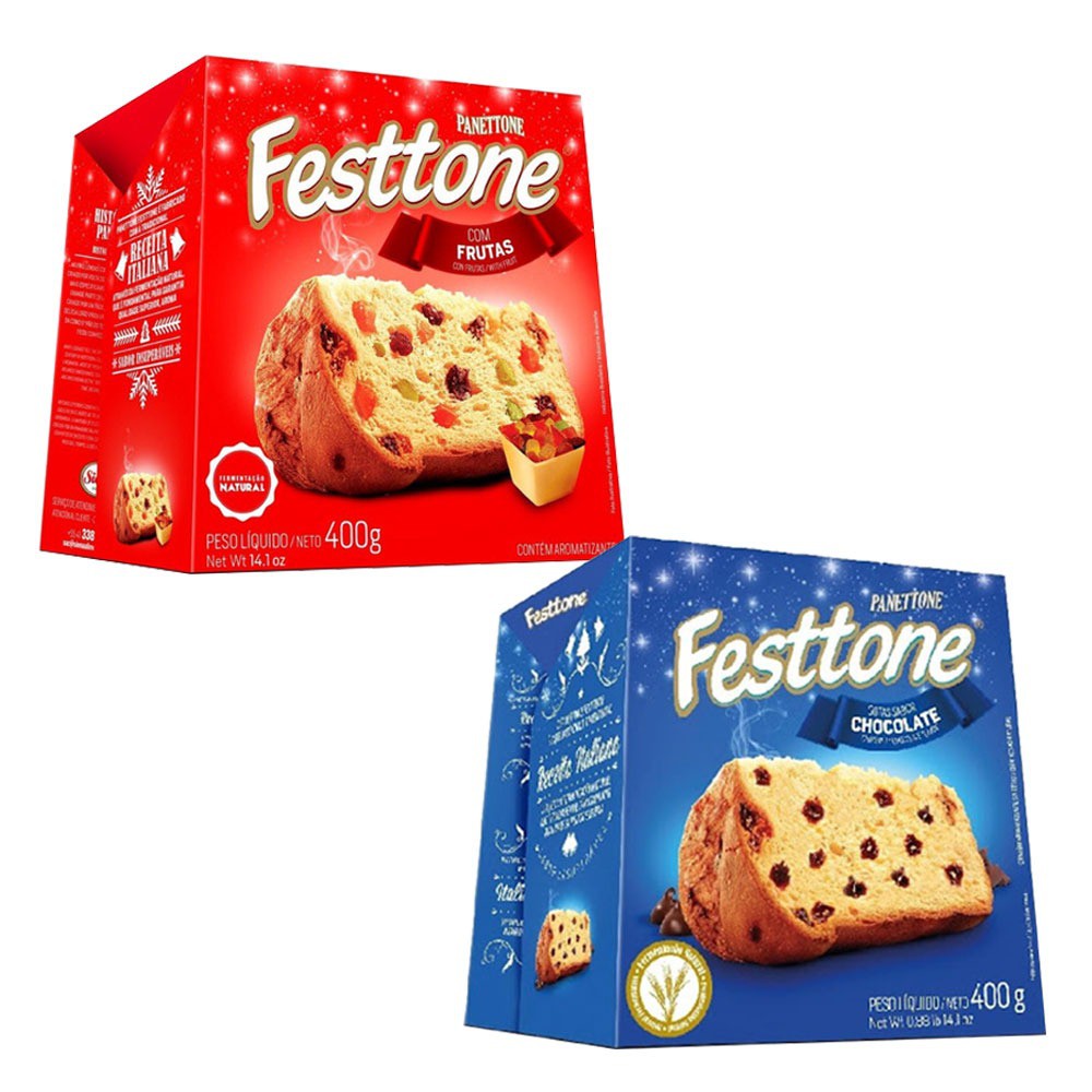 Panetone e Chocotone Festtone - DaCidadeShop