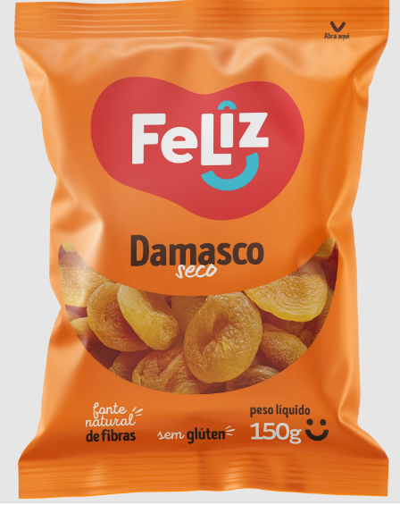 DAMASCO SECO FELIZ 150G - DaCidadeShop