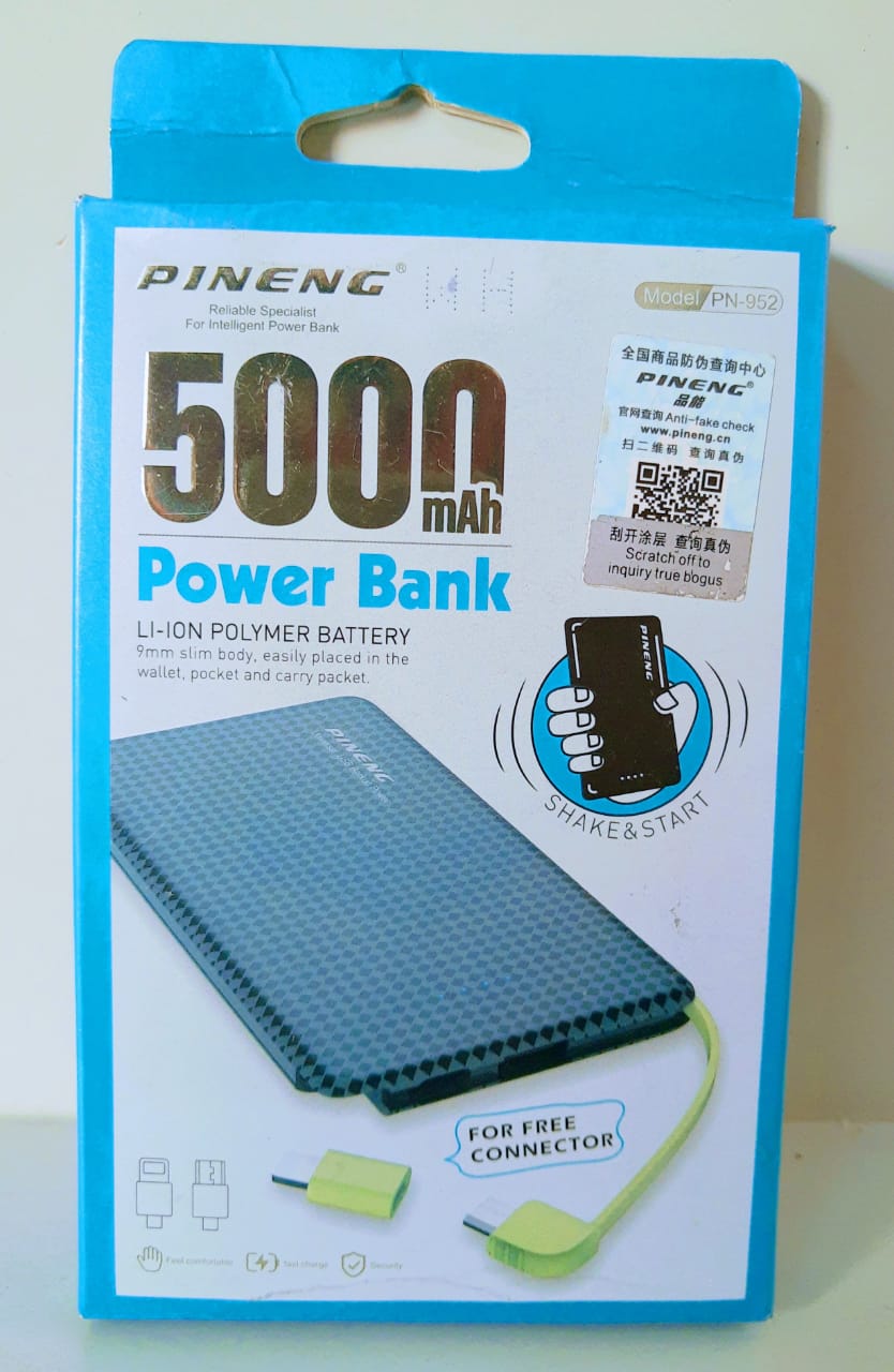 Power Bank Pineng 5000 Mah PN-952 - DaCidadeShop
