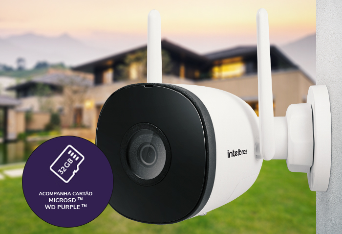 iM5 S- Câmera externa inteligente Wi-Fi versão com cartão SD - DaCidadeShop
