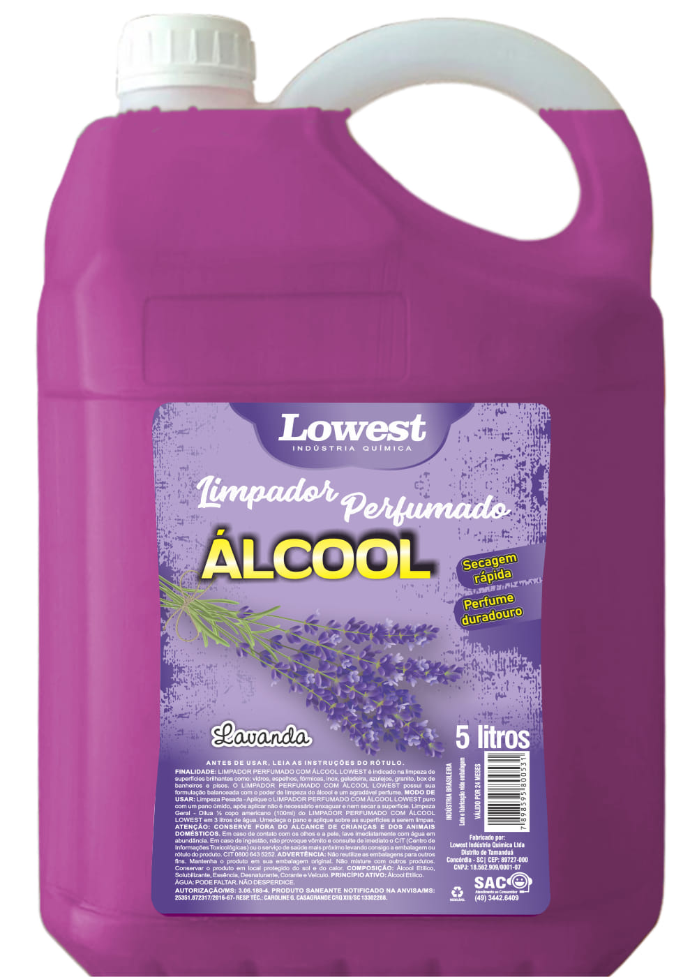 Limpador perfumado Álcool - DaCidadeShop
