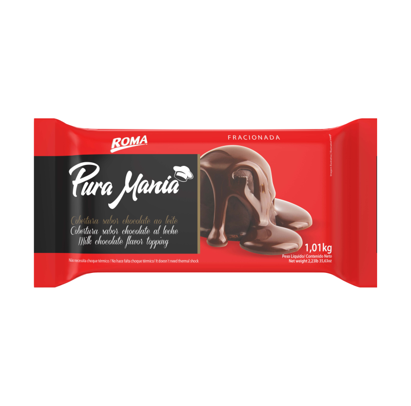 COBERTURA AO LEITE PURA MANIA 1,01KG - DaCidadeShop