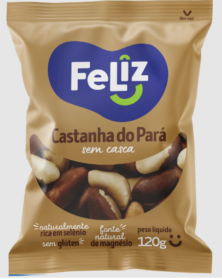 CASTANHA DO PARÁ FELIZ 120G - DaCidadeShop