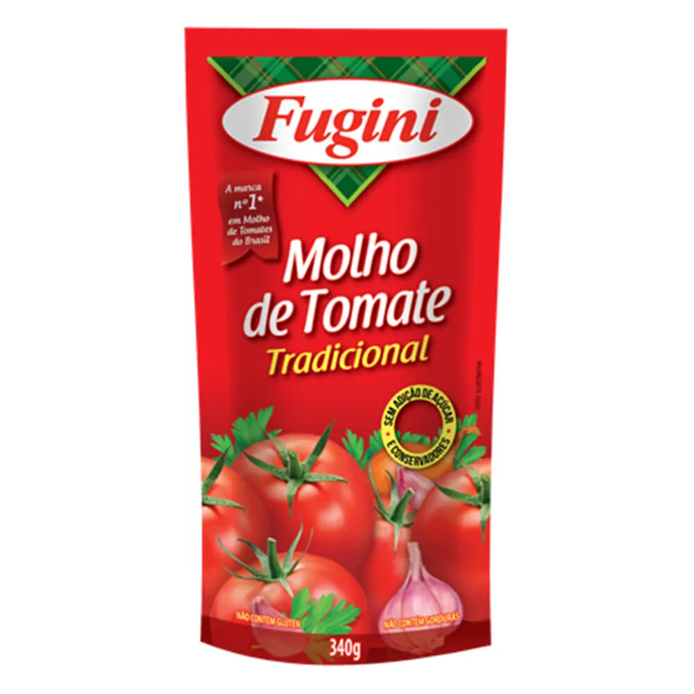 Molho de tomate tradicional Fugini - DaCidadeShop