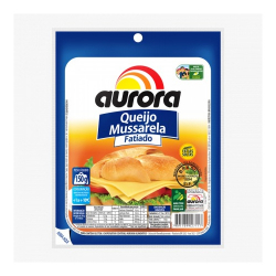 Queijo mussarela Aurora Fatiado  - DaCidadeShop