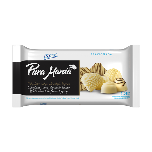 COBERTURA CHOCOLATE BRANCO PURA MANIA 1,01KG - DaCidadeShop
